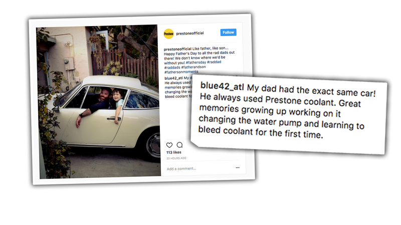 Illustration for article titled Noted Maker Of Coolant Posts Father's Day Pic Of One Of The Few Cars That Uses No Coolant